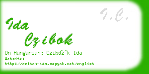 ida czibok business card